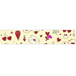 Valentinstag Love Hearts Pattern Red Yellow Flano Scarf (Large) Back