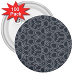 Floral pattern 3  Buttons (100 pack)  Front