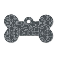 Floral Pattern Dog Tag Bone (two Sides) by Valentinaart