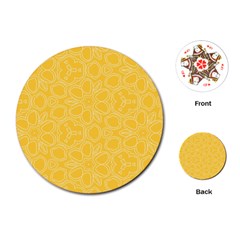 Floral Pattern Playing Cards (round) 