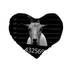 Criminal Goat  Standard 16  Premium Heart Shape Cushions by Valentinaart