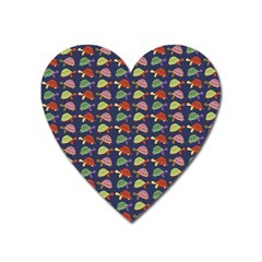 Turtle Pattern Heart Magnet by Valentinaart