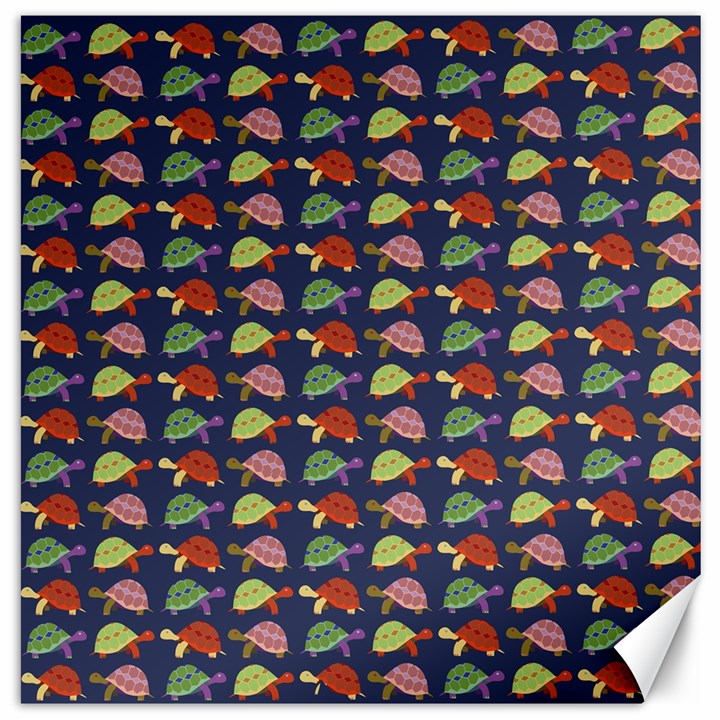 Turtle pattern Canvas 16  x 16  