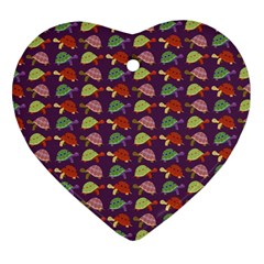 Turtle Pattern Ornament (heart) by Valentinaart