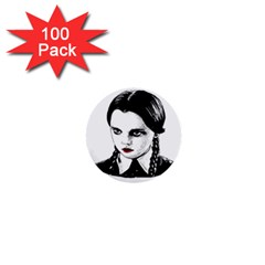 Wednesday Addams 1  Mini Buttons (100 Pack)  by Valentinaart