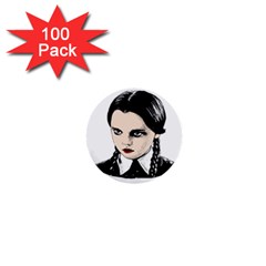 Wednesday Addams 1  Mini Buttons (100 Pack)  by Valentinaart