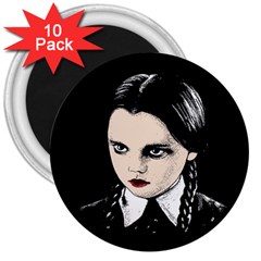 Wednesday Addams 3  Magnets (10 Pack) 