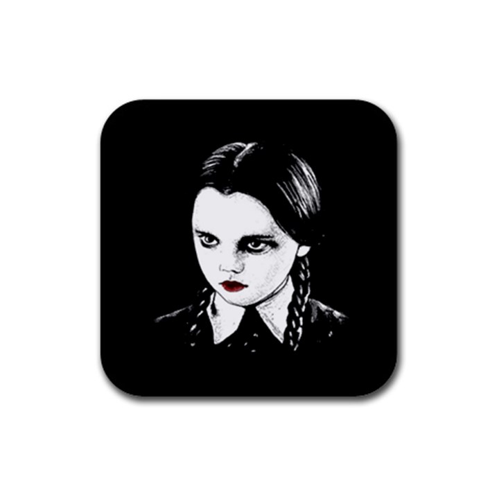 Wednesday Addams Rubber Coaster (Square) 