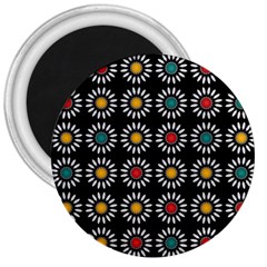 White Daisies Pattern 3  Magnets by linceazul