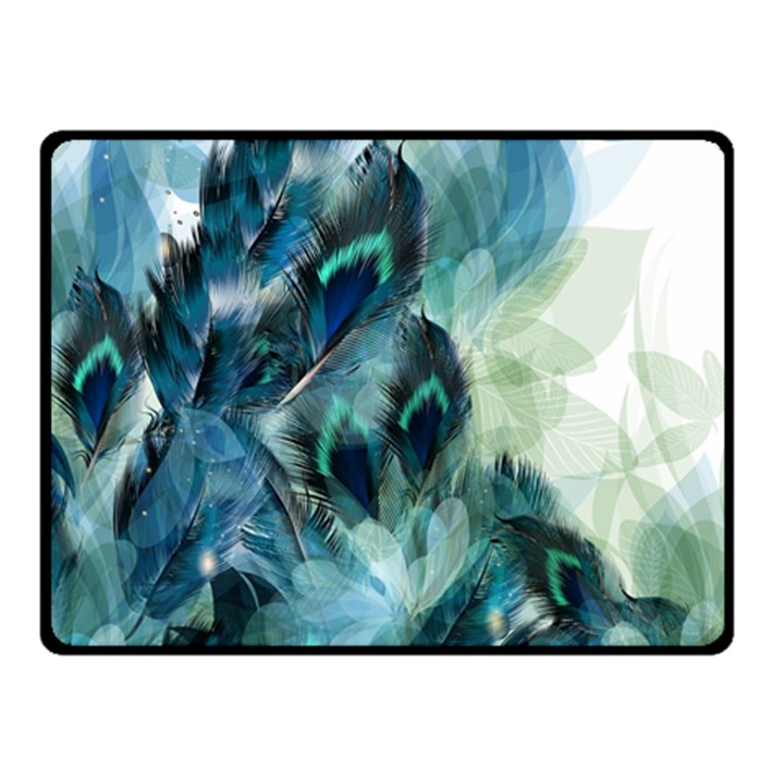 Flowers And Feathers Background Design Fleece Blanket (Small)