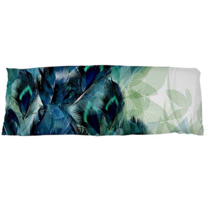 Flowers And Feathers Background Design Body Pillow Case Dakimakura (Two Sides)