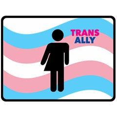 Transgender  Fleece Blanket (large)  by Valentinaart