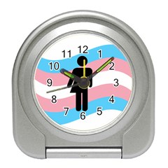 Transgender  Travel Alarm Clocks by Valentinaart