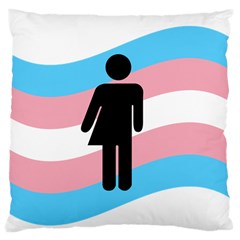 Transgender  Large Cushion Case (two Sides) by Valentinaart