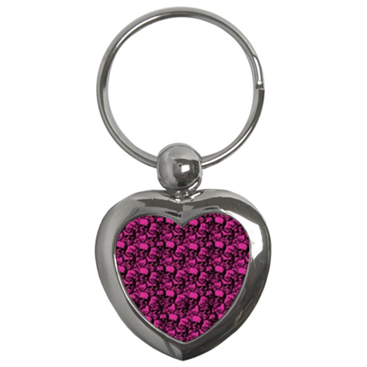 Skulls pattern  Key Chains (Heart) 