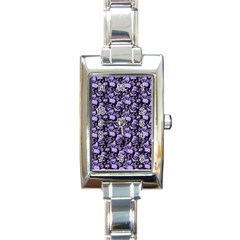 Skulls pattern  Rectangle Italian Charm Watch