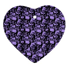 Skulls pattern  Heart Ornament (Two Sides)