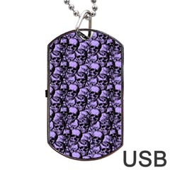 Skulls pattern  Dog Tag USB Flash (Two Sides)