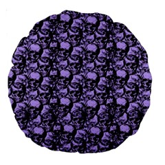 Skulls Pattern  Large 18  Premium Round Cushions by Valentinaart