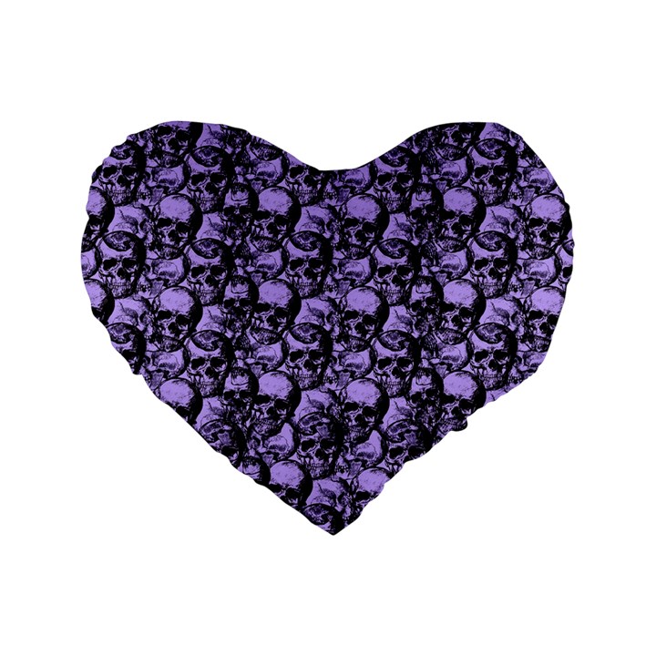 Skulls pattern  Standard 16  Premium Heart Shape Cushions