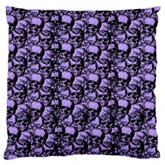 Skulls Pattern  Large Flano Cushion Case (one Side) by Valentinaart