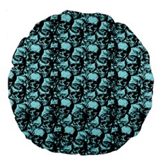 Skulls Pattern  Large 18  Premium Round Cushions by Valentinaart