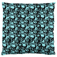 Skulls Pattern  Large Flano Cushion Case (one Side) by Valentinaart