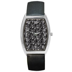 Skulls Pattern  Barrel Style Metal Watch by Valentinaart