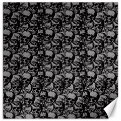 Skulls Pattern  Canvas 16  X 16   by Valentinaart