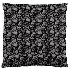 Skulls Pattern  Large Flano Cushion Case (one Side) by Valentinaart