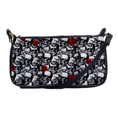 Skulls And Roses Pattern  Shoulder Clutch Bags by Valentinaart