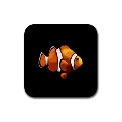 Clown Fish Rubber Square Coaster (4 Pack)  by Valentinaart