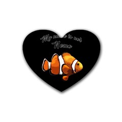 Clown Fish Heart Coaster (4 Pack)  by Valentinaart