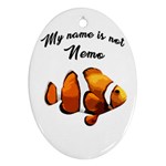 Clown fish Oval Ornament (Two Sides) Back