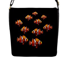 Clown Fish Flap Messenger Bag (l)  by Valentinaart