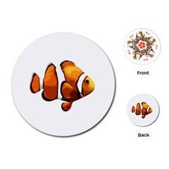 Clown Fish Playing Cards (round)  by Valentinaart