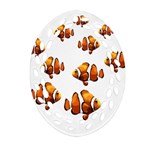 Clown fish Oval Filigree Ornament (Two Sides) Front