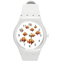 Clown Fish Round Plastic Sport Watch (m) by Valentinaart