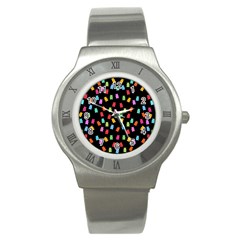 Candy Pattern Stainless Steel Watch