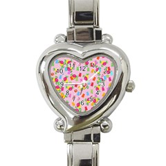 Candy pattern Heart Italian Charm Watch