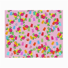 Candy Pattern Small Glasses Cloth (2-side) by Valentinaart