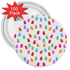 Candy Pattern 3  Buttons (100 Pack) 