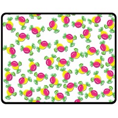 Candy Pattern Double Sided Fleece Blanket (medium)  by Valentinaart