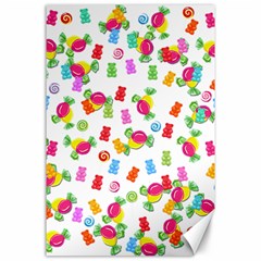 Candy Pattern Canvas 24  X 36  by Valentinaart