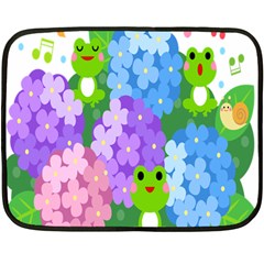 Animals Frog Face Mask Green Flower Floral Star Leaf Music Double Sided Fleece Blanket (mini) 