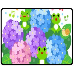 Animals Frog Face Mask Green Flower Floral Star Leaf Music Fleece Blanket (medium) 