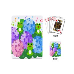 Animals Frog Face Mask Green Flower Floral Star Leaf Music Playing Cards (mini) 