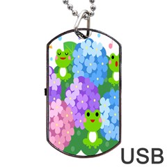 Animals Frog Face Mask Green Flower Floral Star Leaf Music Dog Tag Usb Flash (one Side) by Mariart