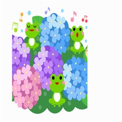 Animals Frog Face Mask Green Flower Floral Star Leaf Music Large Garden Flag (two Sides) by Mariart