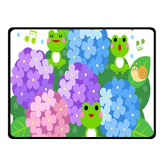 Animals Frog Face Mask Green Flower Floral Star Leaf Music Double Sided Fleece Blanket (small) 